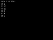 Telengard for TRS-80 - Creating a new character...