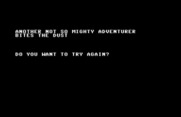 Telengard for Commodore 64 - Game over.