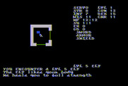 Telengard for Atari 8-bit - What luck, an elf has healed me!