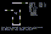 Telengard for Atari 8-bit - A staircase! I can go up or down from here!