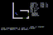 Telengard for Atari 8-bit - An encounter! Do you want to fight?