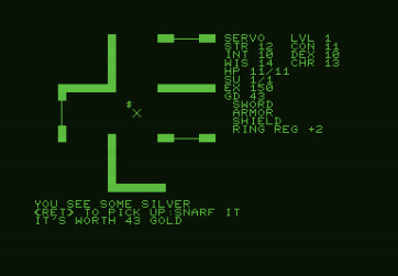 Telengard for Commodore PET - Picked up some silver...