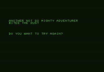 Telengard for Commodore PET - Game over.