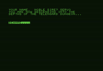 Telengard for Commodore PET - Beware, we are now heading into the dungeon!