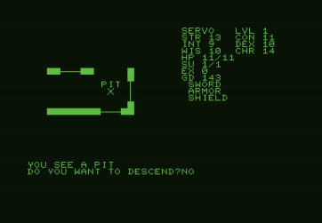 Telengard for Commodore PET - Descend into the pit?