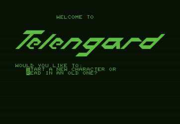 Telengard for Commodore PET - Title screen.