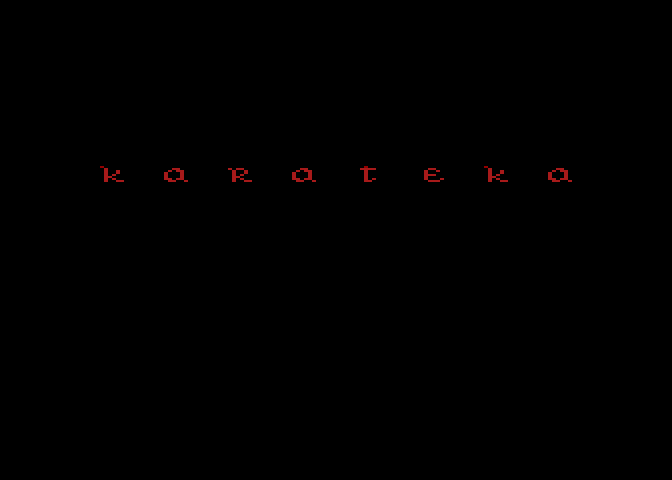 Karateka Atari 7800 Screenshot: Title screen.