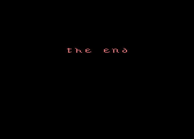 Karateka Atari 7800 Screenshot: Game over.