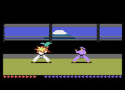 Karateka for Atari 7800 - Smack! Hit by the bird...