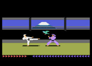 Karateka for Atari 7800 - Watch out for this attacking bird!