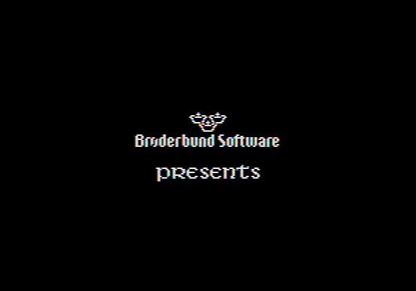 Karateka Apple II Screenshot: Brøderbund Software presents...