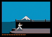Karateka for Apple II - Game start.