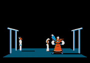 Karateka for Apple II - Introduction; our princess is captured!