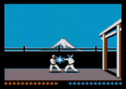 Karateka for Apple II - The first fight is underway!