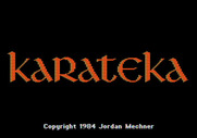 Karateka for Apple II - Title screen.