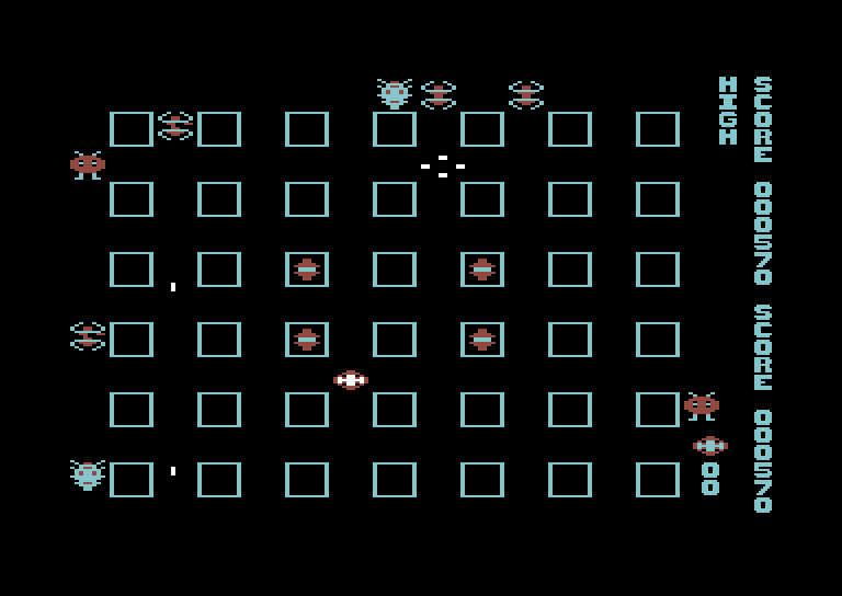 Crossfire Commodore 64 Screenshot: Looks like there's a bonus I can collect...