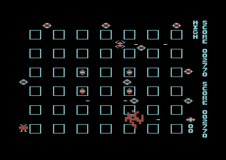 Crossfire Commodore 64 Screenshot: Crash! I've been hit!