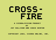 Crossfire for Commodore 64 - Title screen.
