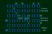Crossfire for Atari 8-bit - Game over.