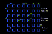 Crossfire for Atari 8-bit - Enemy destroyed!