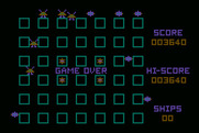 Crossfire for Atari 8-bit - Game over.