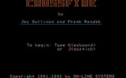 Crossfire for IBM PC/Compatibles - Title screen.
