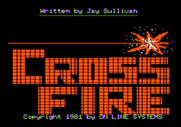 Crossfire for Apple II - Title screen.