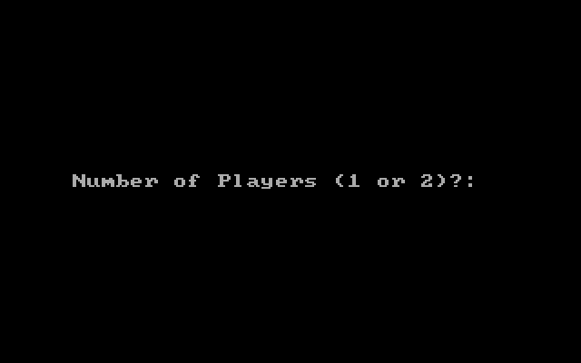Crossfire IBM PC/Compatibles Screenshot: How many players?