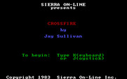 Crossfire for IBM PC/Compatibles - Title screen.
