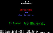 Crossfire for IBM PC/Compatibles - Title screen.