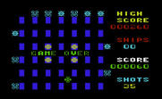 Crossfire for Commodore VIC-20 - Game over.
