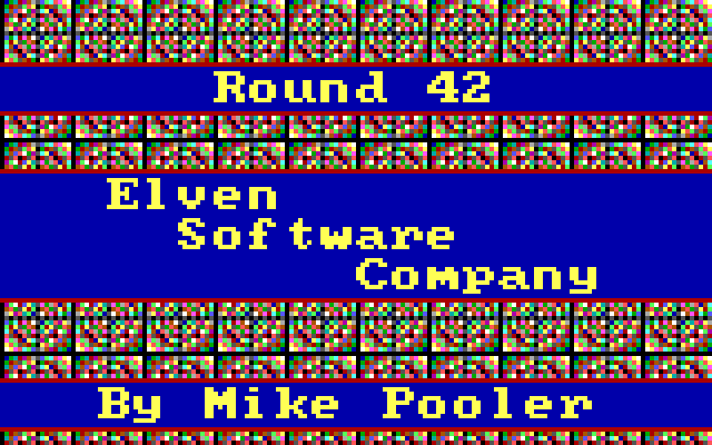 Round 42 IBM PC/Compatibles Screenshot: Title screen.