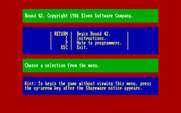 Round 42 for IBM PC/Compatibles - The main menu.