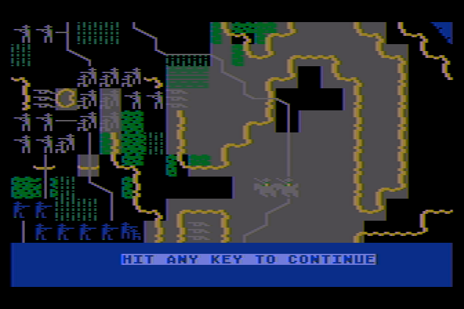Battle of Antietam Atari 8-bit Screenshot: Viewing the area...