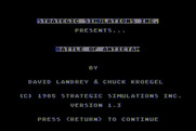 Battle of Antietam for Atari 8-bit - Title screen.