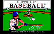 Championship Baseball for IBM PC/Compatibles - Title screen.