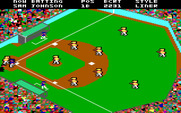 Championship Baseball for IBM PC/Compatibles - The computer players take the field first.