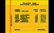 Championship Baseball for IBM PC/Compatibles - Creating the batting lineup.