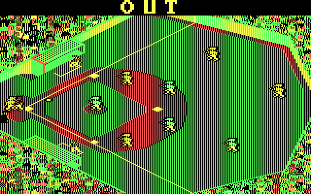 Championship Baseball IBM PC/Compatibles Screenshot: And I'm out!