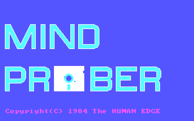 Mind Prober IBM PC/Compatibles Screenshot: Title screen.
