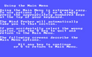 Mind Prober for IBM PC/Compatibles - One of the help screens.