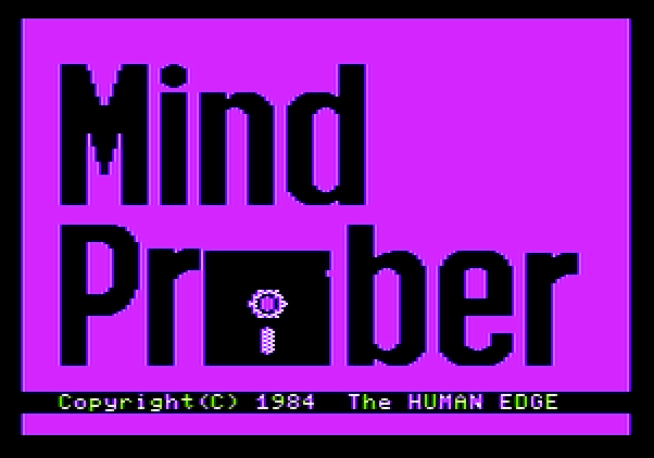Mind Prober Apple II Screenshot: Title screen.