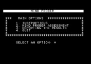 Mind Prober for Apple II - The main menu.