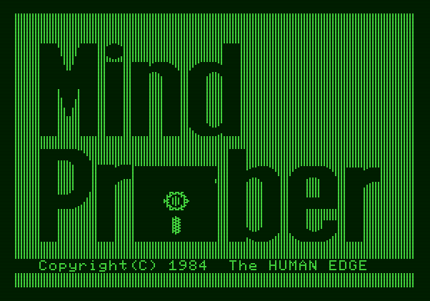 Mind Prober Apple II Screenshot: Title screen.