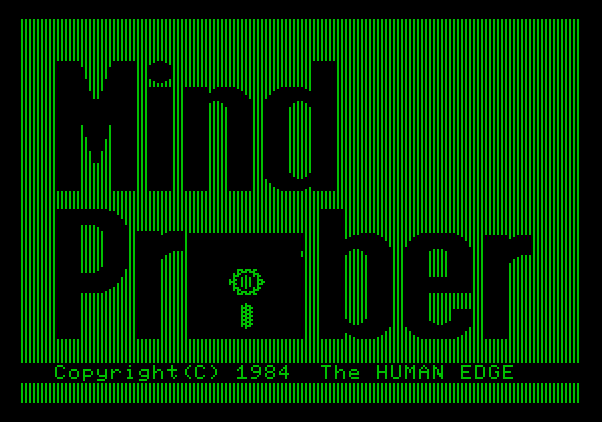 Mind Prober Apple II Screenshot: Title screen.