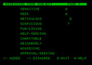 Mind Prober for Apple II - Answer if you agree or disagree with an assessment...