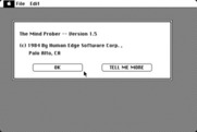 Mind Prober for Macintosh - The "About" screen.