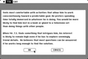 Mind Prober for Macintosh - Report continued...
