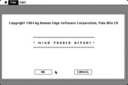 Mind Prober for Macintosh - Time to view the report.