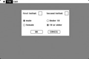 Mind Prober for Macintosh - First enter some information on the new subject...